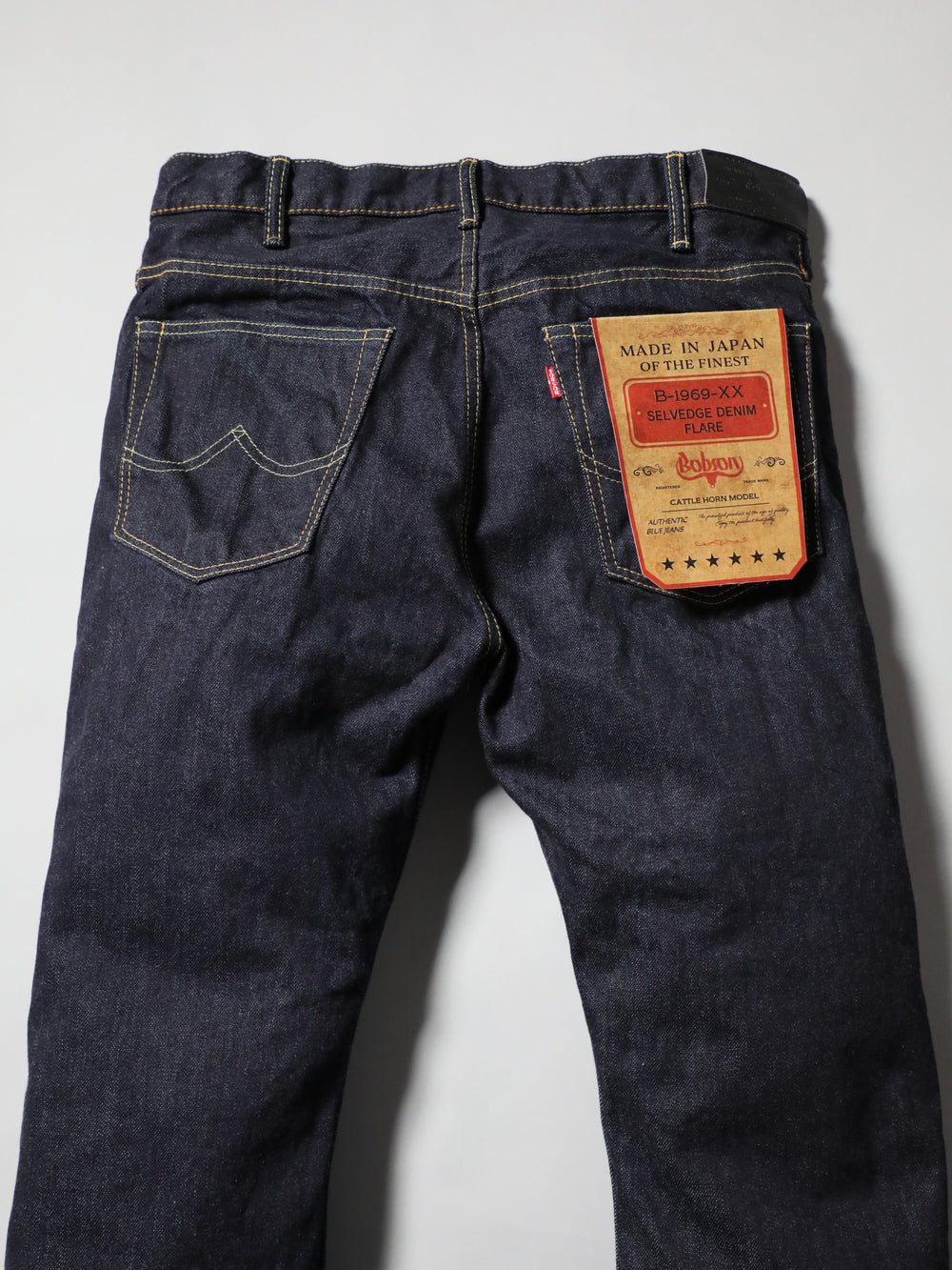 B-1969-XX-F-680 One-Wash Flare Jeans made with Selvedge Denim from Okayama
