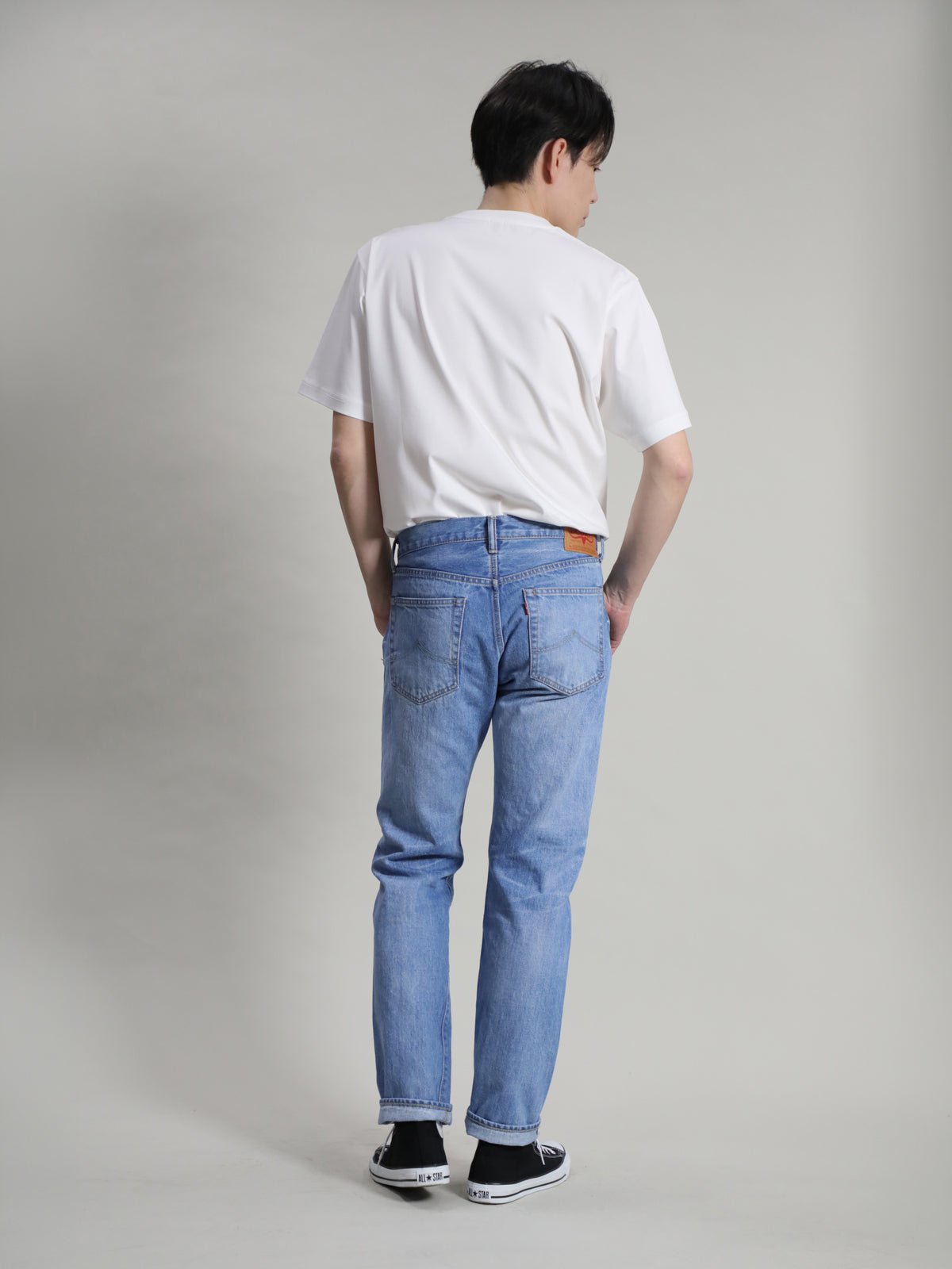 B-1969-XX-J-013 【Okayama-made Selvedge Denim】 Jeans, Bleach Wash, Straight Selvedge Denim usedwash
