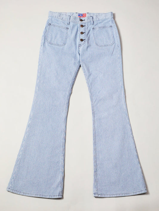 BOBSON | ボブソン | 岡山デニム | ストレッチジーンズ | ヒッコリーデニム | ブリーチカラー |  70s bell bottom