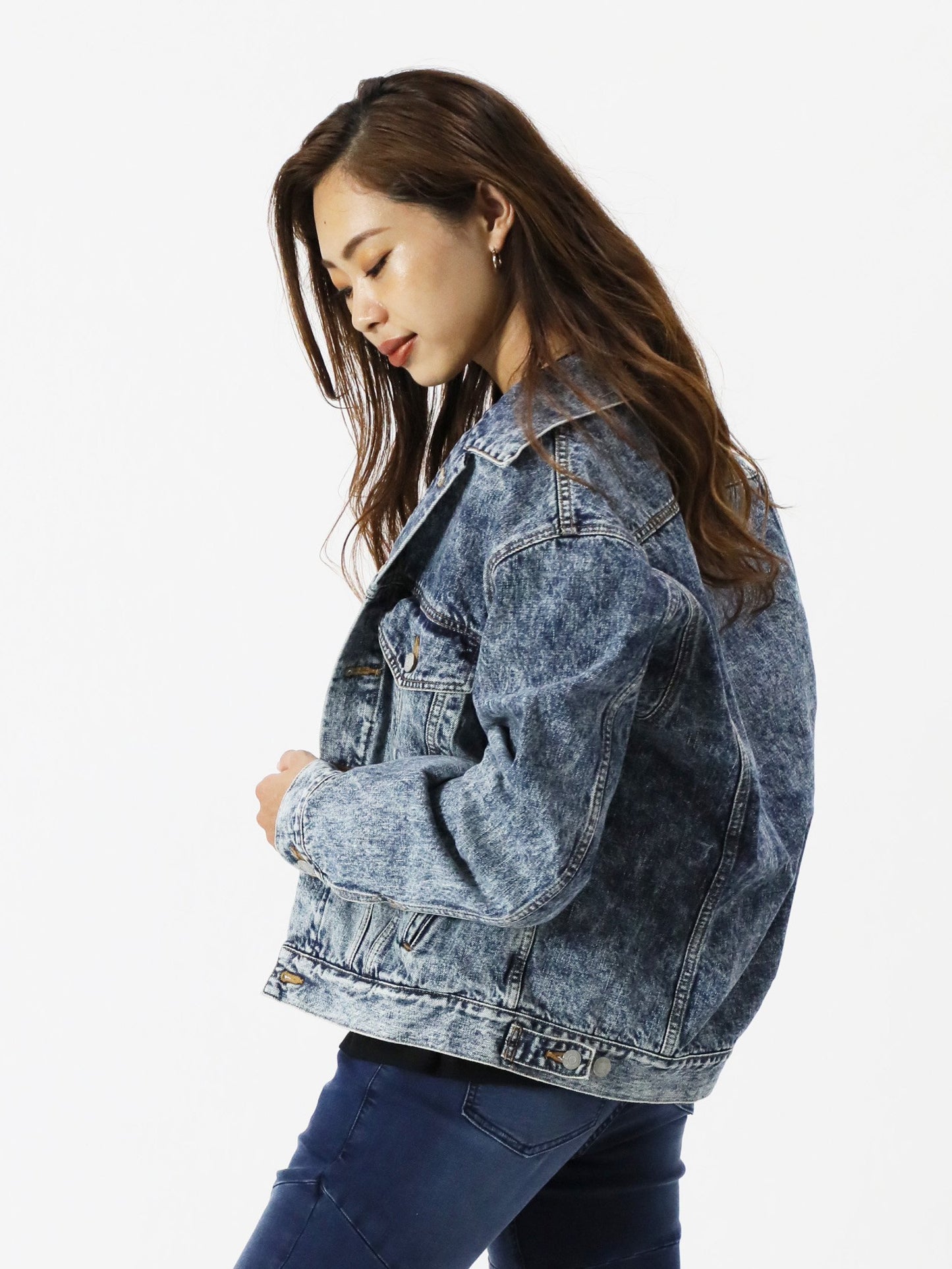 Premium Denim Jacket Acid-washed Unisex