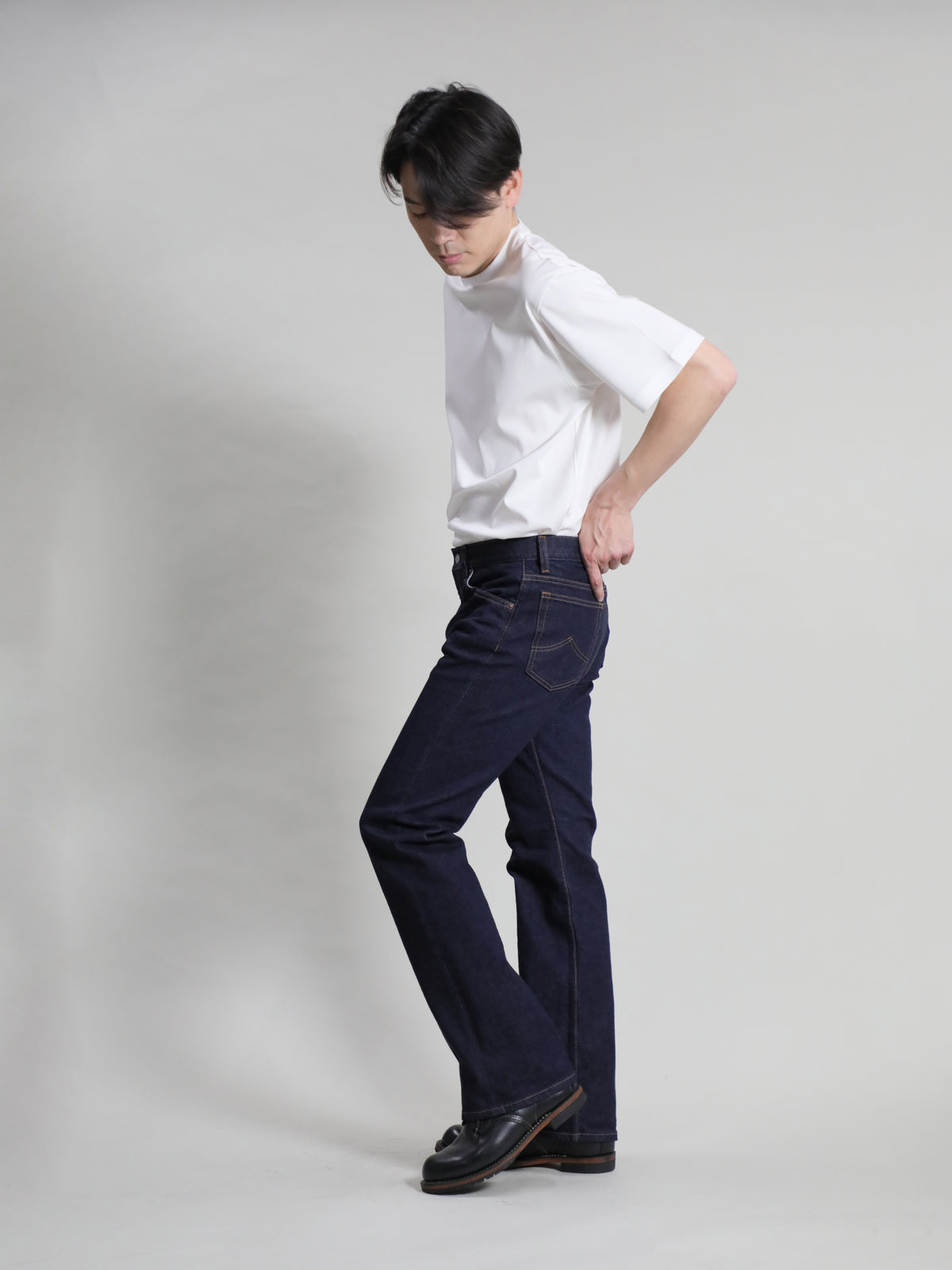 12.5oz Bell-bottom jeans, one-washed/unisex – BOBSON JEANS