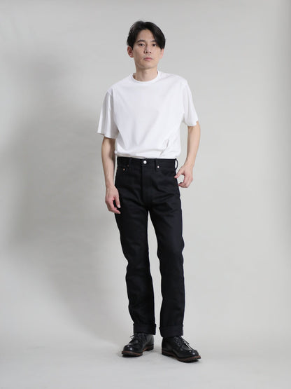 B-1969-XX-J-BK  Selvedge Black Denim Straight Jeans