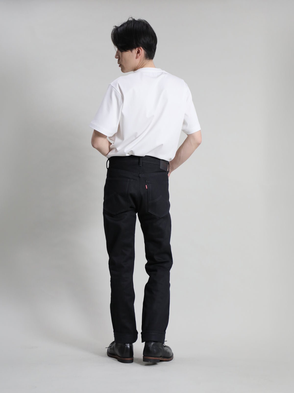 B-1969-XX-J-BK  Selvedge Black Denim Straight Jeans