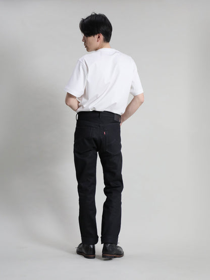 B-1969-XX-J-BK  Selvedge Black Denim Straight Jeans