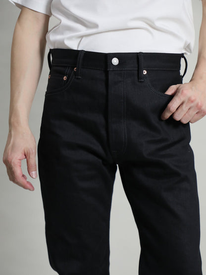 B-1969-XX-J-BK  Selvedge Black Denim Straight Jeans