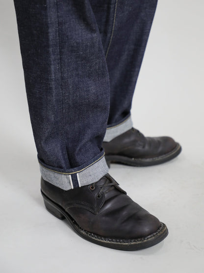 B-1969-XX-RR2011-004 Rigid Cinch buckle Jeans made with Selvedge denim from Okayama