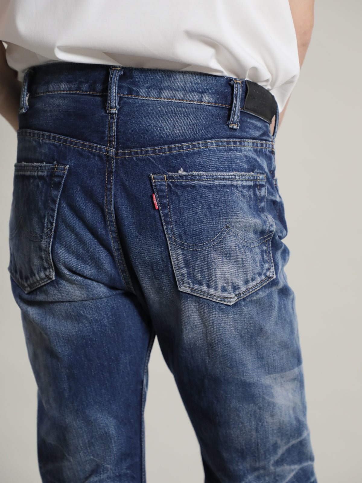 B-1969-XX-F-970 Used-Washed Flare Jeans made with Selvedge Denim from Okayama