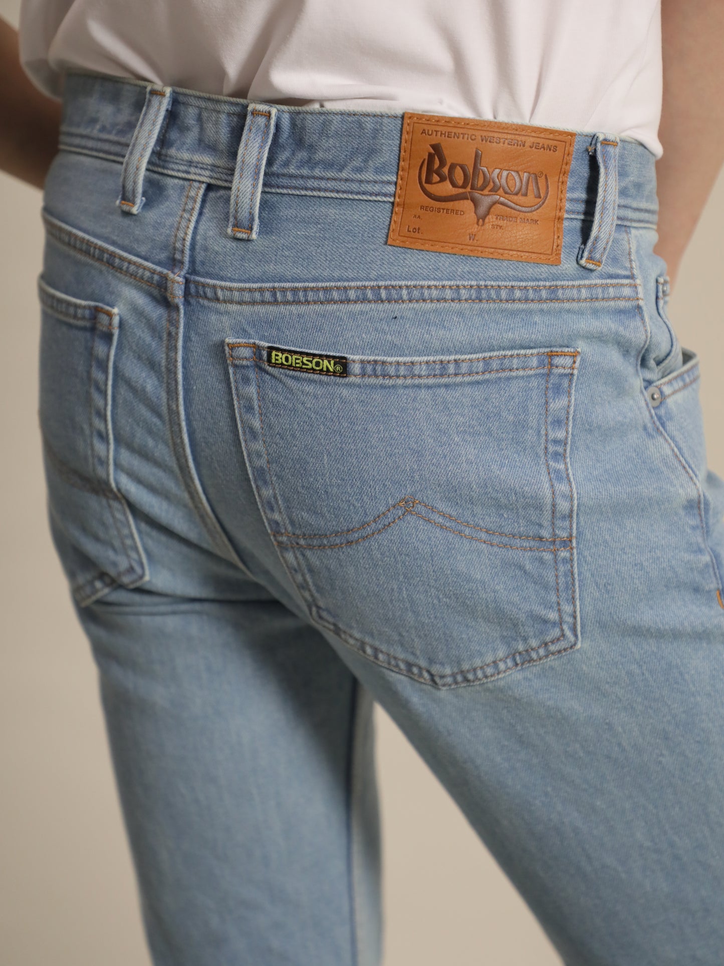 Bell-bottom jeans, retro high-bleach color, unisex, 12.5oz