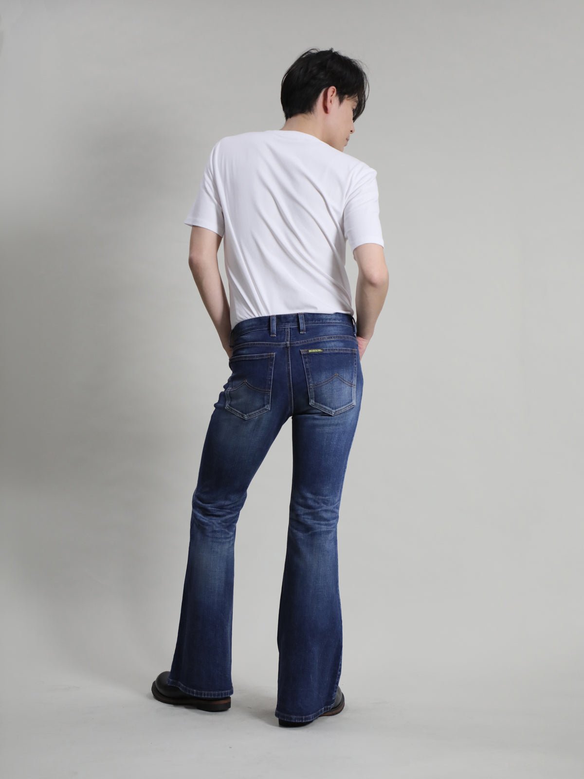 12.5oz Bell-bottom jeans, Distressed Color/unisex – BOBSON JEANS