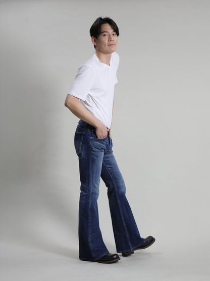 12.5oz Bell-bottom jeans, Distressed Color/unisex