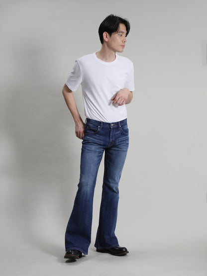 12.5oz Bell-bottom jeans, Distressed Color/unisex