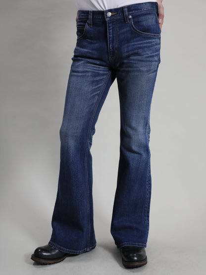 12.5oz Bell-bottom jeans, Distressed Color/unisex