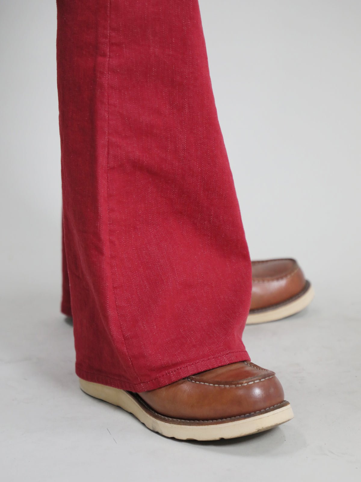 Zimbabwe Cotton Bell Bottoms Jeans Red Color Denim/men's