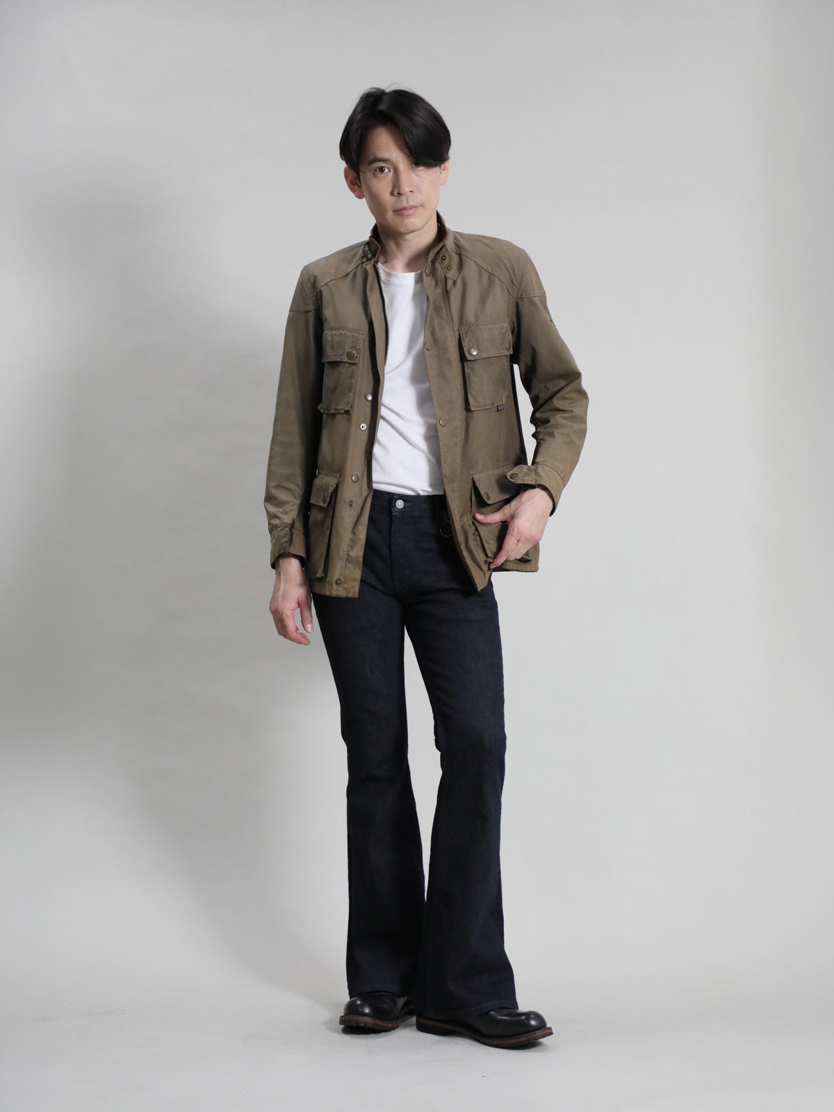 Zimbabwe Cotton Bell Bottom Jeans Black Color Denim/Unisex