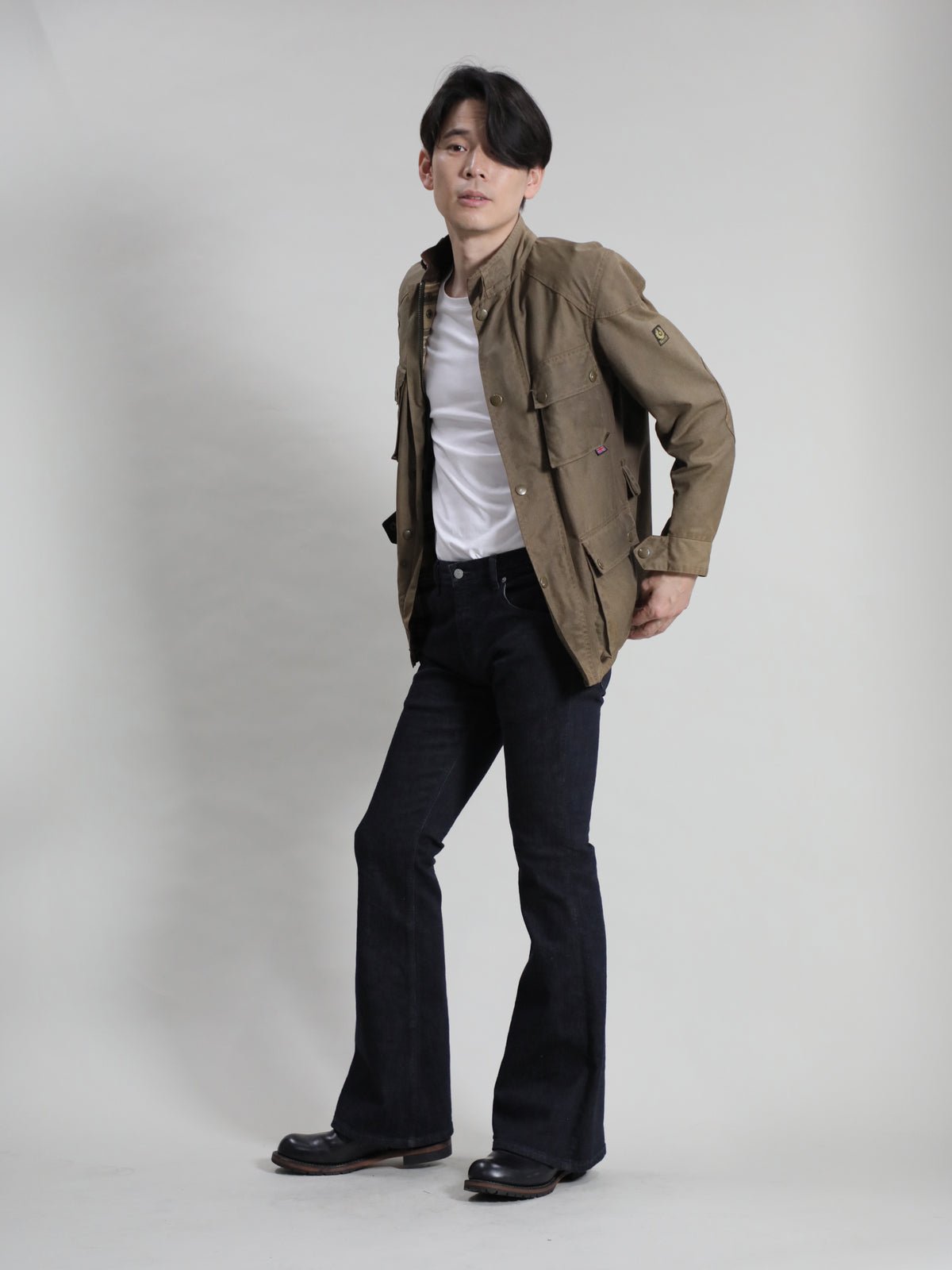 Zimbabwe Cotton Bell Bottom Jeans Black Color Denim/Unisex