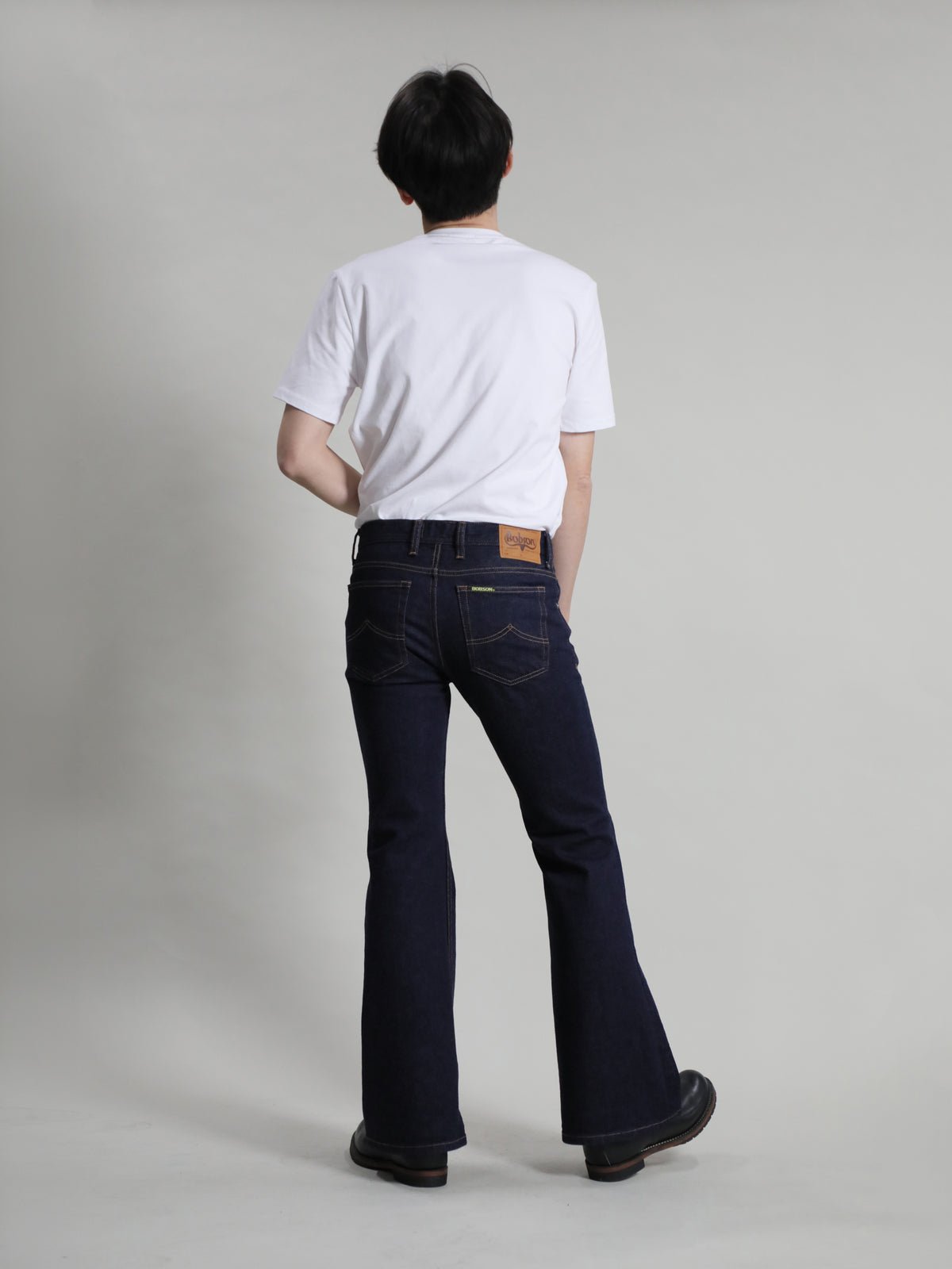 12.5oz Bell-bottom jeans, one-washed/unisex – BOBSON JEANS