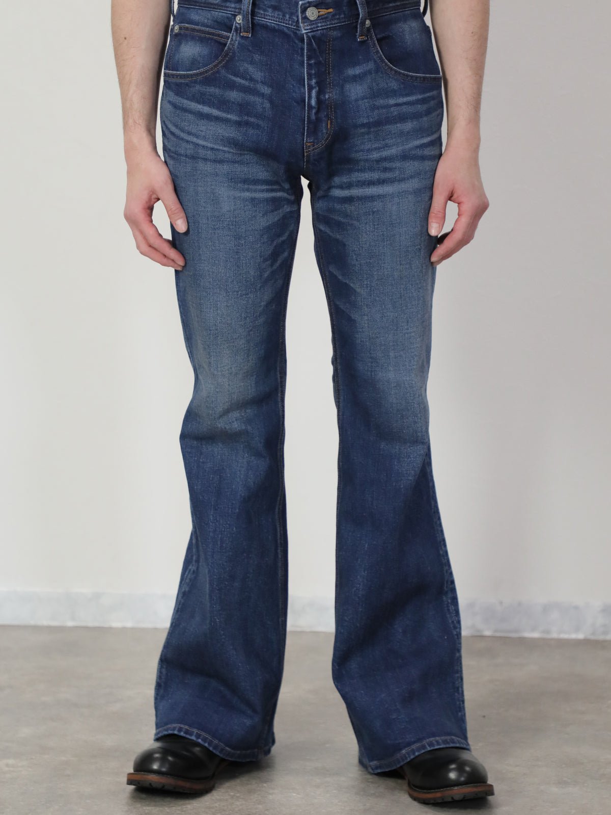 12.5oz Bell-bottom jeans, Distressed Color/unisex – BOBSON JEANS