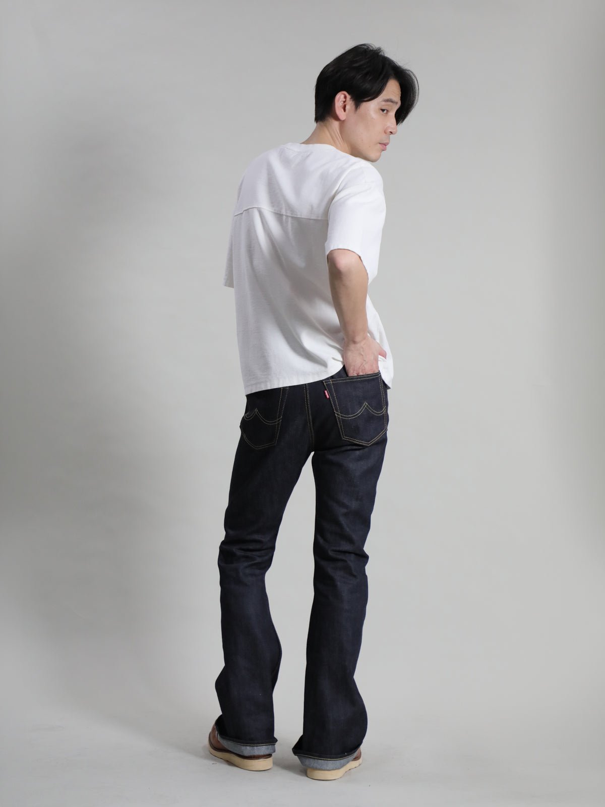 B-1969-XX-F-004 Flare Jeans Rigid, made with Selvedge Denim from