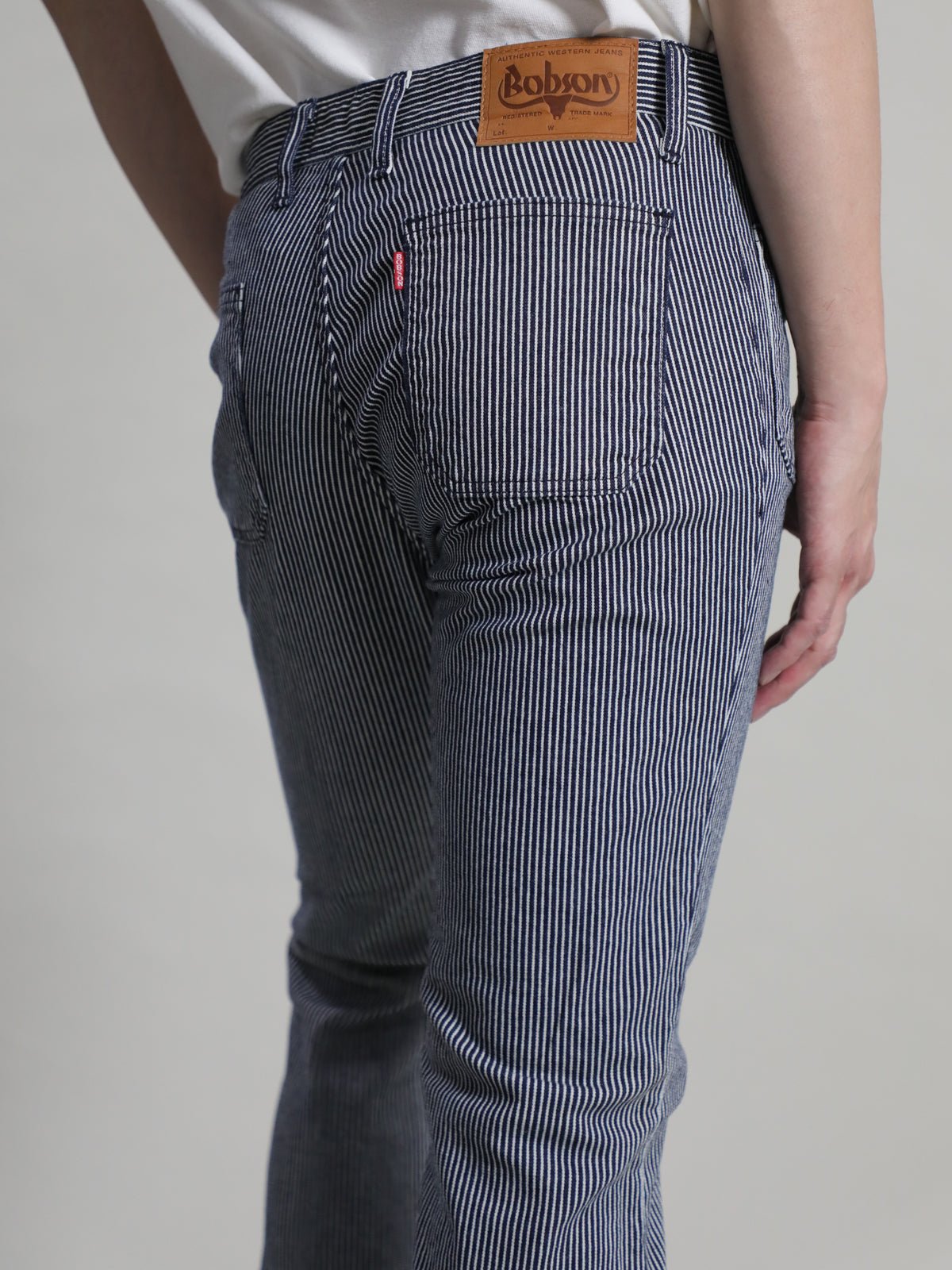 Patch Pocket Hickory Bell Bottom Jeans 1970s Revival Model One Wash Color/Unisex