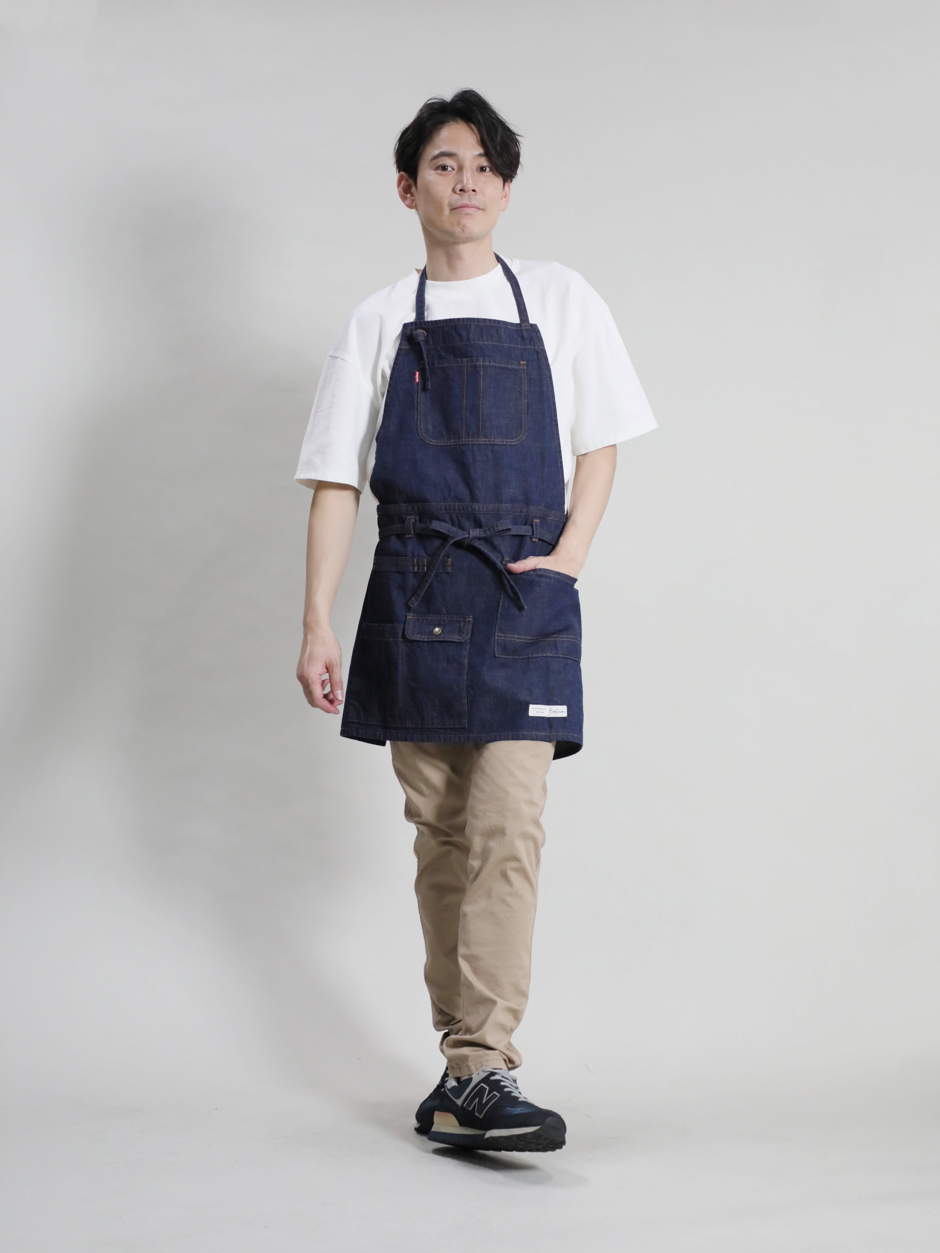 2WAY Denim Apron Zimbabwe Yarn x Okayama Weave Denim [10oz