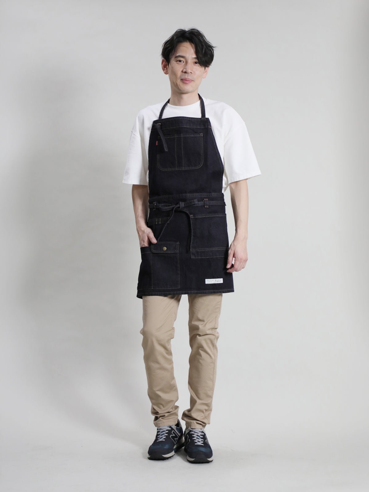 2WAY Denim Apron Okayama Denim [12oz] Bleached Color/Indigo Color Unisex