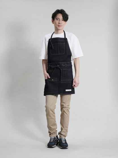2WAY Denim Apron Okayama Denim [12oz] Bleached Color/Indigo Color Unisex