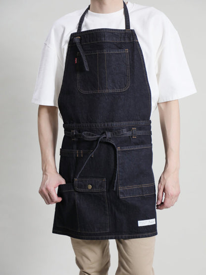2WAY Denim Apron Okayama Denim [12oz] Bleached Color/Indigo Color Unisex