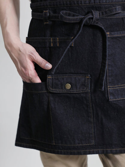 2WAY Denim Apron Okayama Denim [12oz] Bleached Color/Indigo Color Unisex