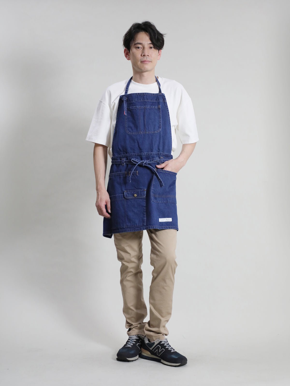 2WAY Denim Apron Okayama Denim [12oz] Bleached Color/Indigo Color Unisex