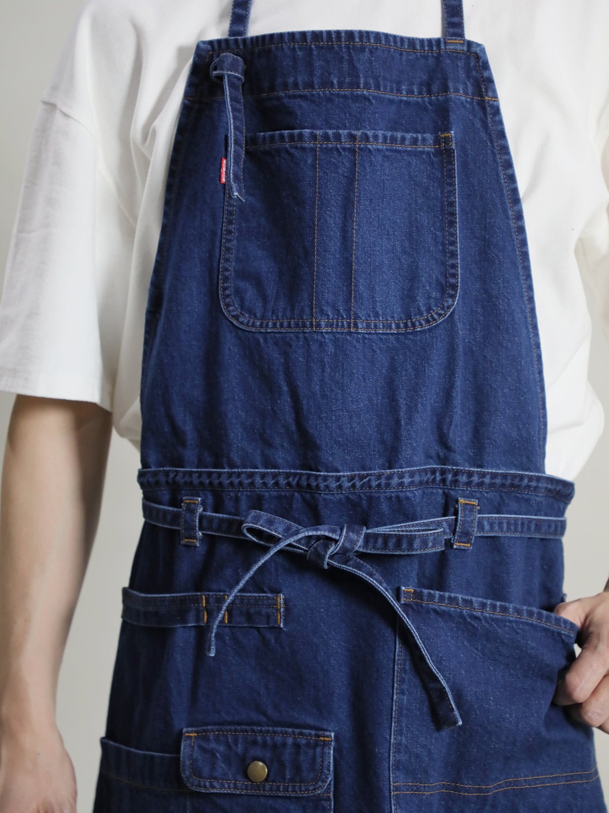 2WAY Denim Apron Okayama Denim [12oz] Bleached Color/Indigo Color Unisex