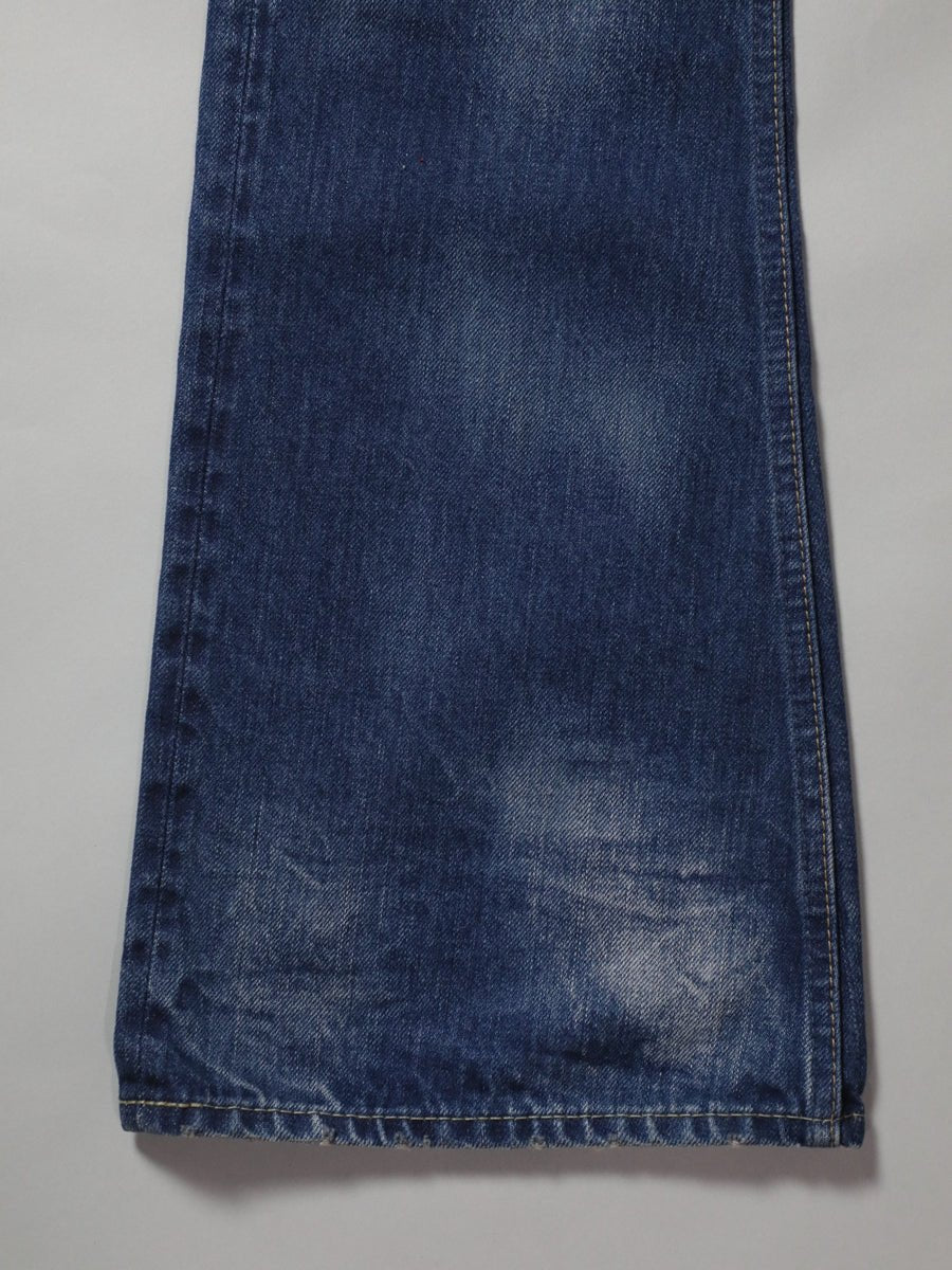 B-1969-XX-F-970 Used-Washed Flare Jeans made with Selvedge Denim from Okayama
