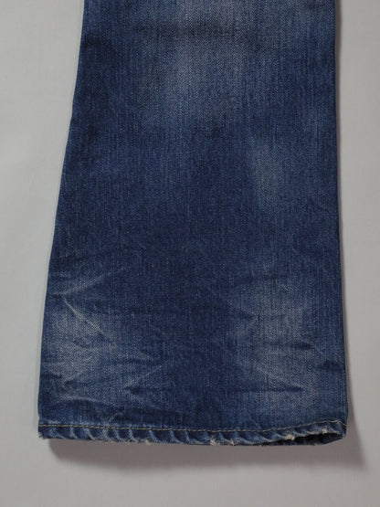 B-1969-XX-F-970 Used-Washed Flare Jeans made with Selvedge Denim from Okayama