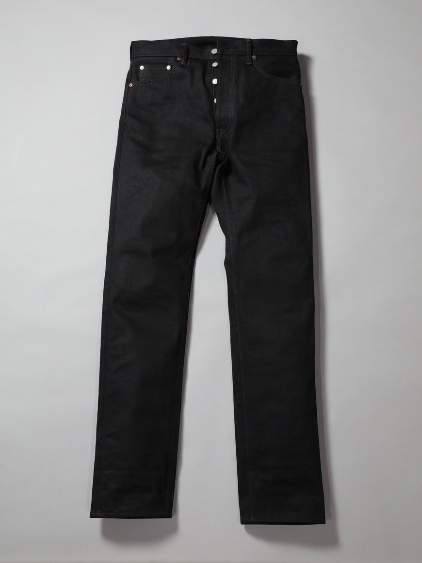 B-1969-XX-J-BK  Selvedge Black Denim Straight Jeans