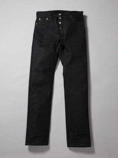 B-1969-XX-J-BK  Selvedge Black Denim Straight Jeans