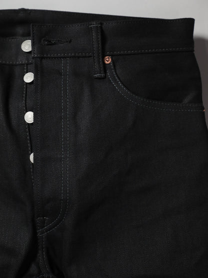 B-1969-XX-J-BK  Selvedge Black Denim Straight Jeans