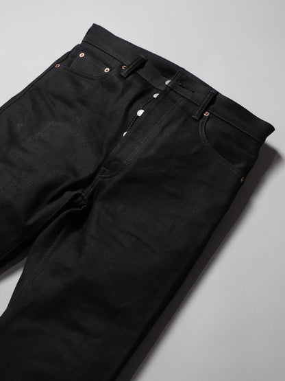 B-1969-XX-J-BK  Selvedge Black Denim Straight Jeans