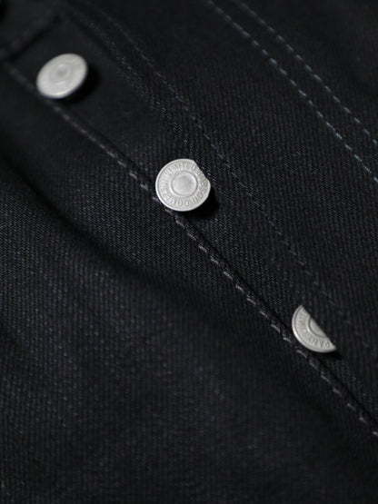 B-1969-XX-J-BK  Selvedge Black Denim Straight Jeans