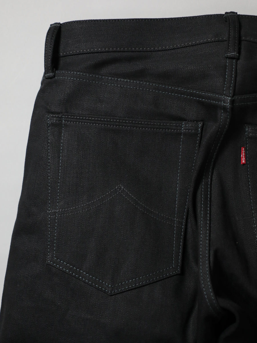 B-1969-XX-J-BK  Selvedge Black Denim Straight Jeans