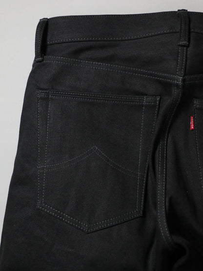 B-1969-XX-J-BK  Selvedge Black Denim Straight Jeans