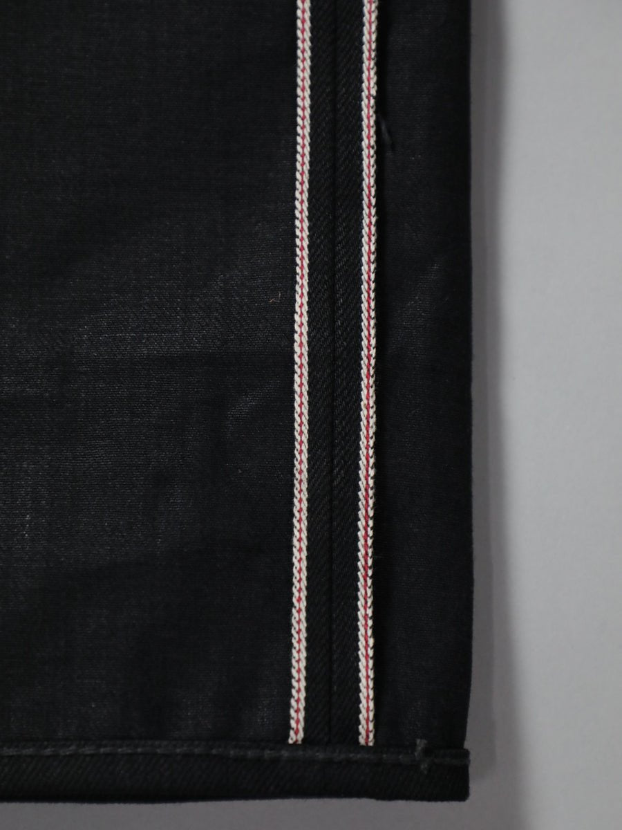 B-1969-XX-J-BK  Selvedge Black Denim Straight Jeans