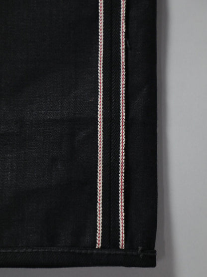 B-1969-XX-J-BK  Selvedge Black Denim Straight Jeans