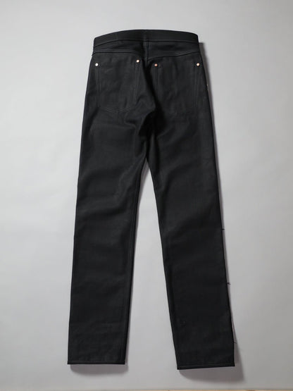B-1969-XX-J-BK  Selvedge Black Denim Straight Jeans