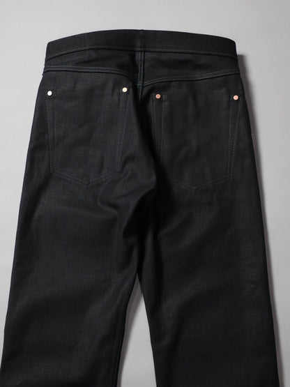 B-1969-XX-J-BK  Selvedge Black Denim Straight Jeans