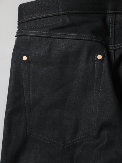 B-1969-XX-J-BK  Selvedge Black Denim Straight Jeans