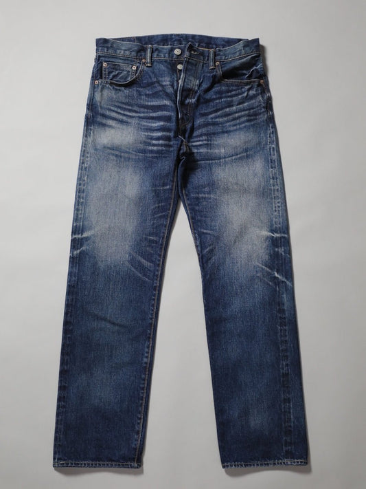 B-1969-XX-J-970 【Okayama-made Selvedge Denim】 Jeans, Used Wash, Straight Selvedge Denim usedwash