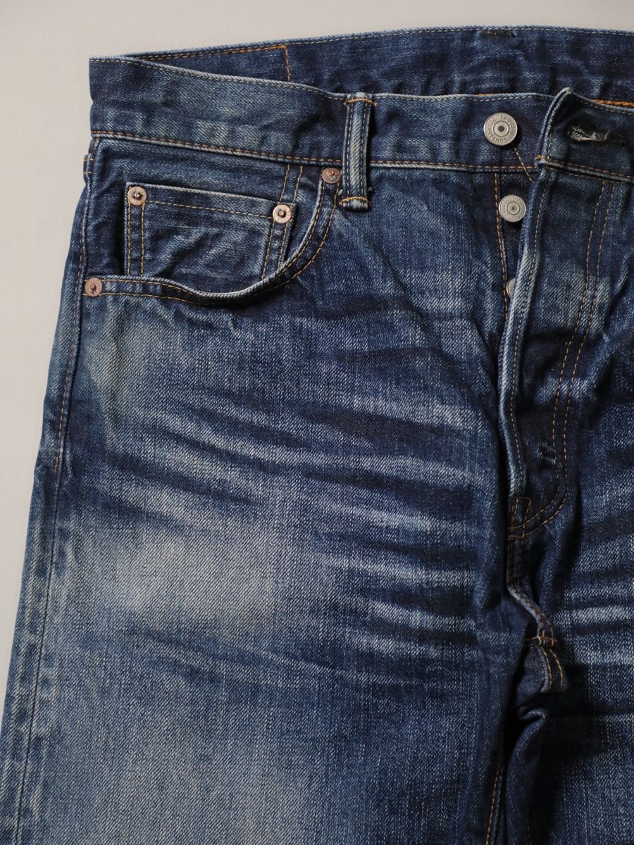 B-1969-XX-J-970 【Okayama-made Selvedge Denim】 Jeans, Used Wash, Straight Selvedge Denim usedwash