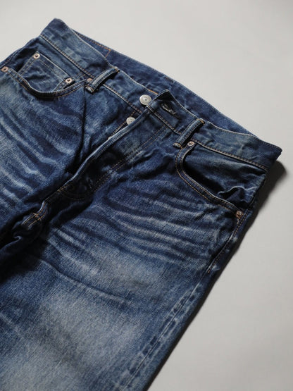 B-1969-XX-J-970 【Okayama-made Selvedge Denim】 Jeans, Used Wash, Straight Selvedge Denim usedwash