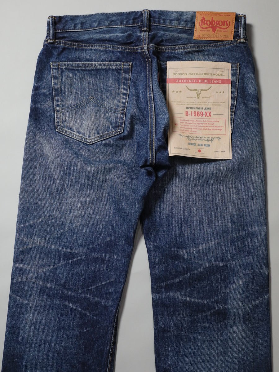 B-1969-XX-J-970 【Okayama-made Selvedge Denim】 Jeans, Used Wash, Straight Selvedge Denim usedwash