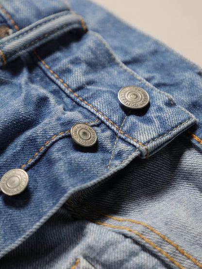 B-1969-XX-J-013 【Okayama-made Selvedge Denim】 Jeans, Bleach Wash, Straight Selvedge Denim usedwash