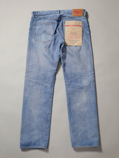 B-1969-XX-J-013 【Okayama-made Selvedge Denim】 Jeans, Bleach Wash, Straight Selvedge Denim usedwash
